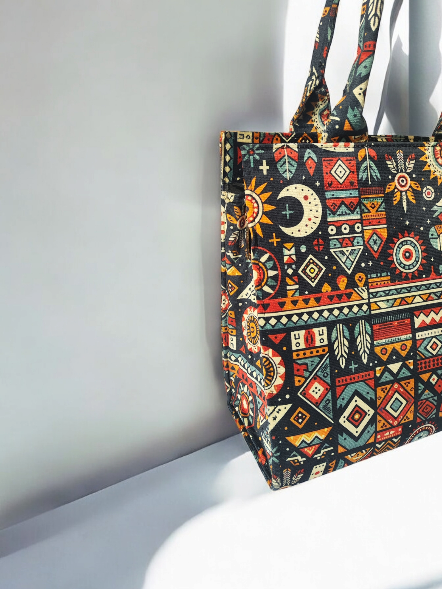 Sunburst Canva Tote Bag